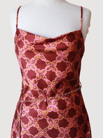 Retro Print Midi Dress