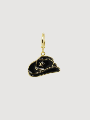 Black Cowboy Hat Charm