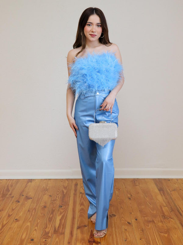 fancystraplessfeathercroptopbl