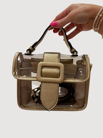 Toni Clear Crossbody Gold