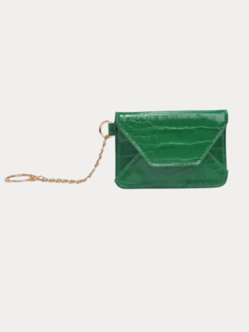 Gia Croco Keychain Green
