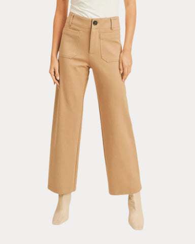 Taupe Wide Leg Jeans