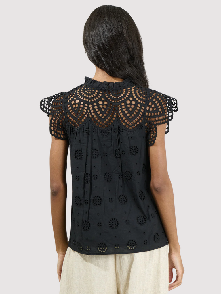 Finna Lace Tassel Tie Top