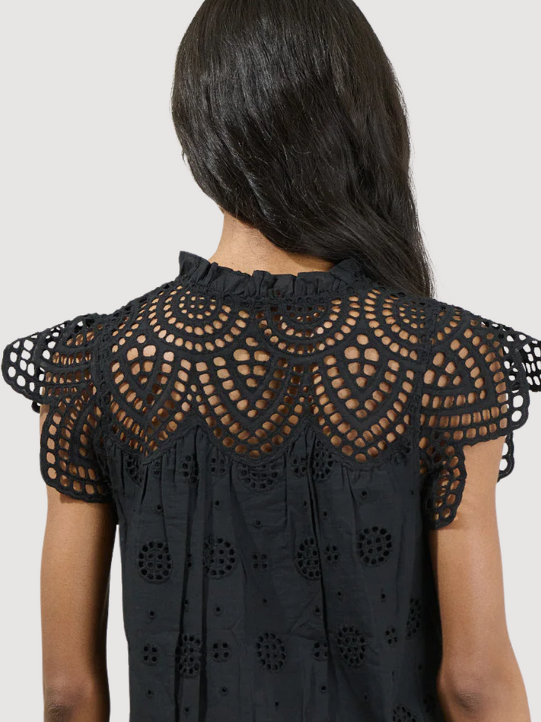 Finna Lace Tassel Tie Top