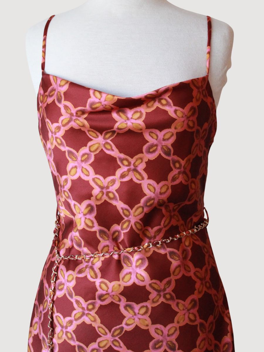 retro print midi dress Retro Print Midi Dress Small