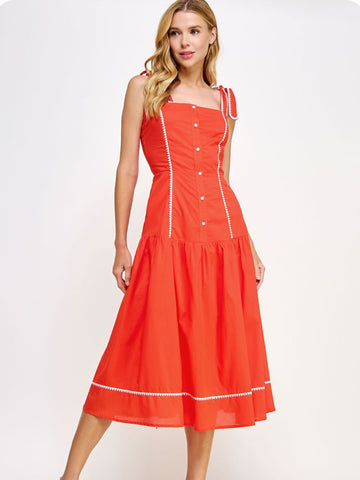 Spicy Citrus Midi Dress