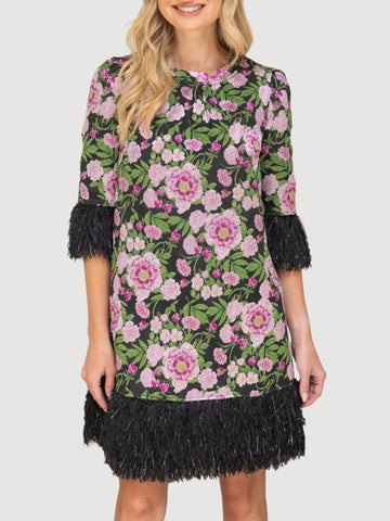 Fun Feather Jaquard Dress