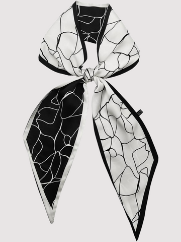 Skinny Silk Scarf Abstract