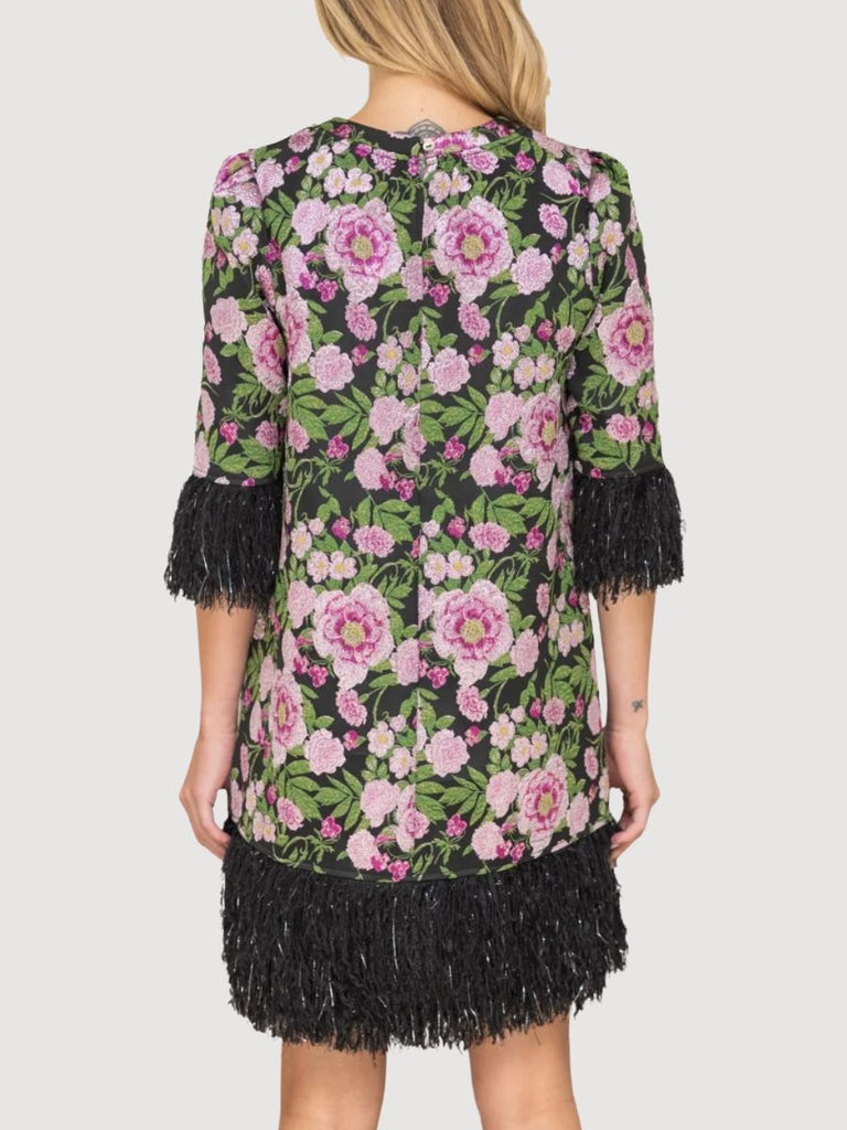 Fun Feather Jaquard Dress