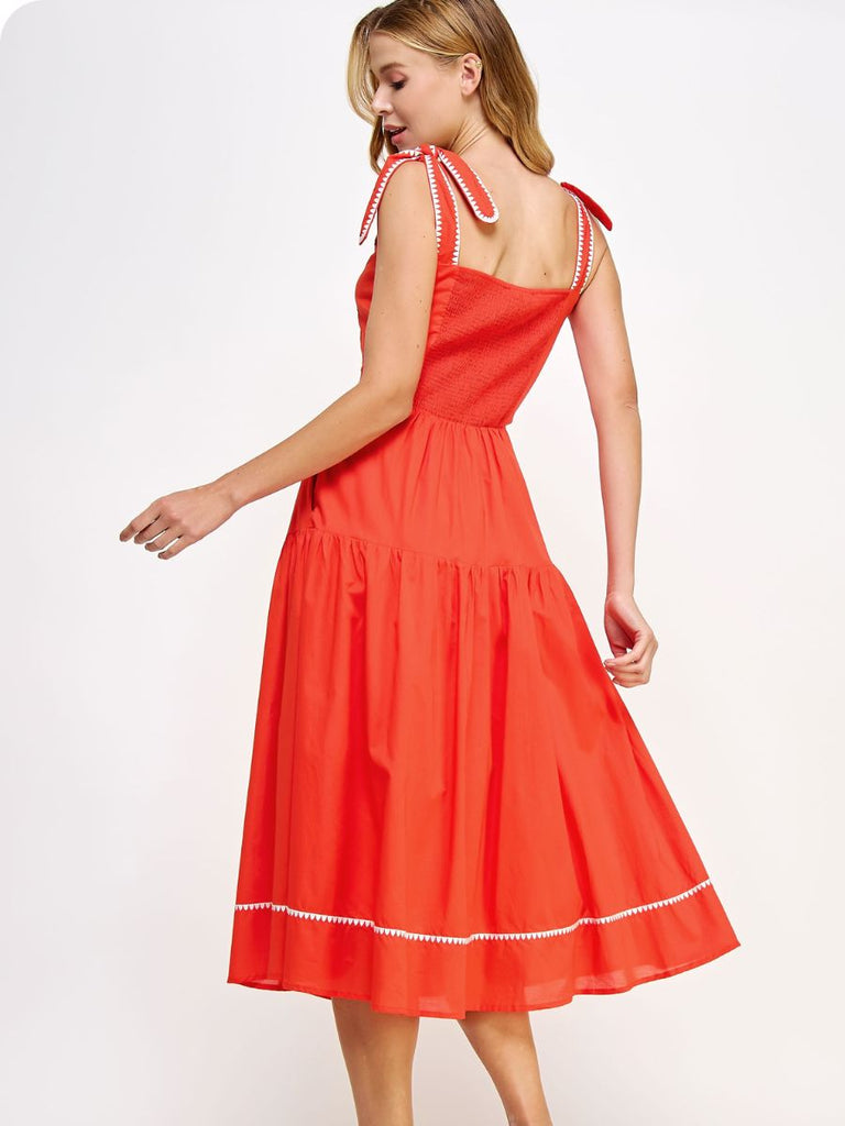 Spicy Citrus Midi Dress