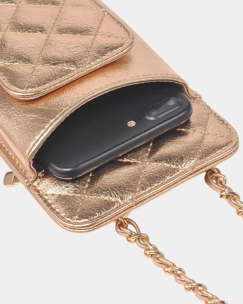 Brianna Cell Phone Crossbody Rose Gold