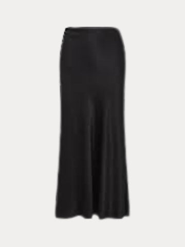Satin Bias Midi Black
