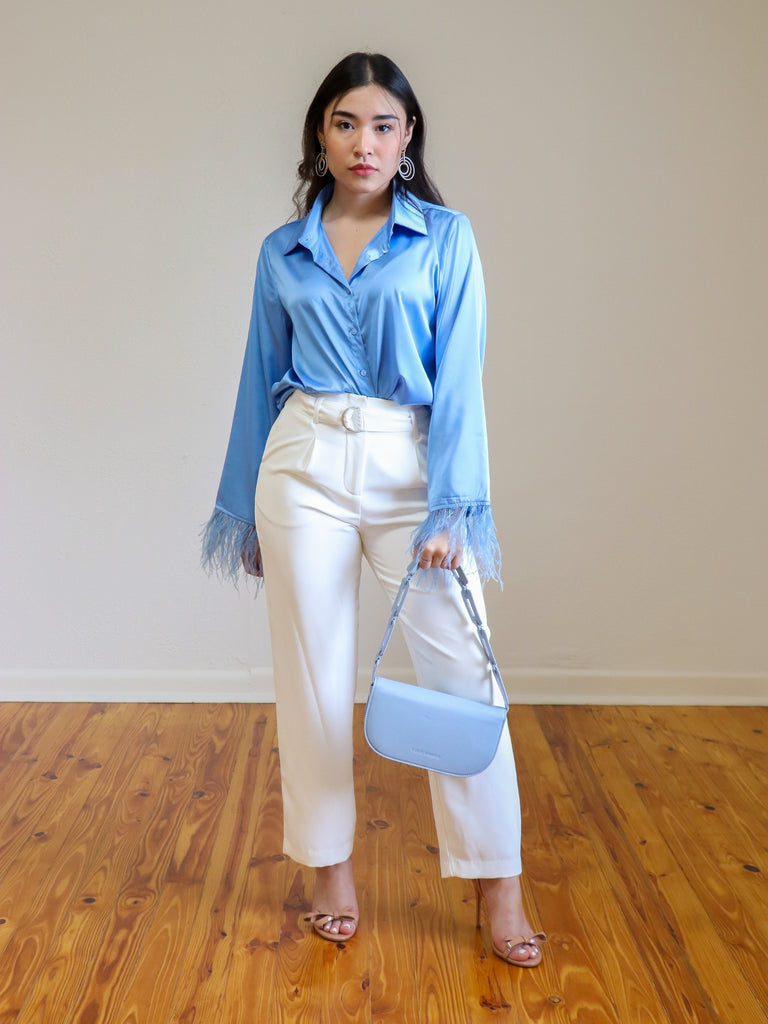 Michelle Feather Blouse Blue