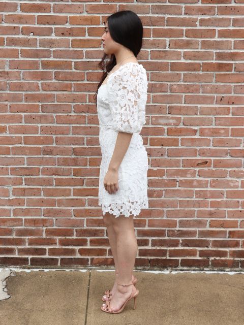 Elaine White Lace Dress