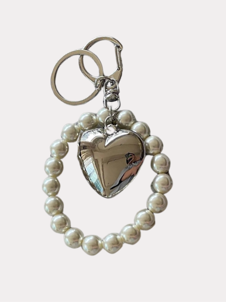 Kindred Heart  Keychain Silver