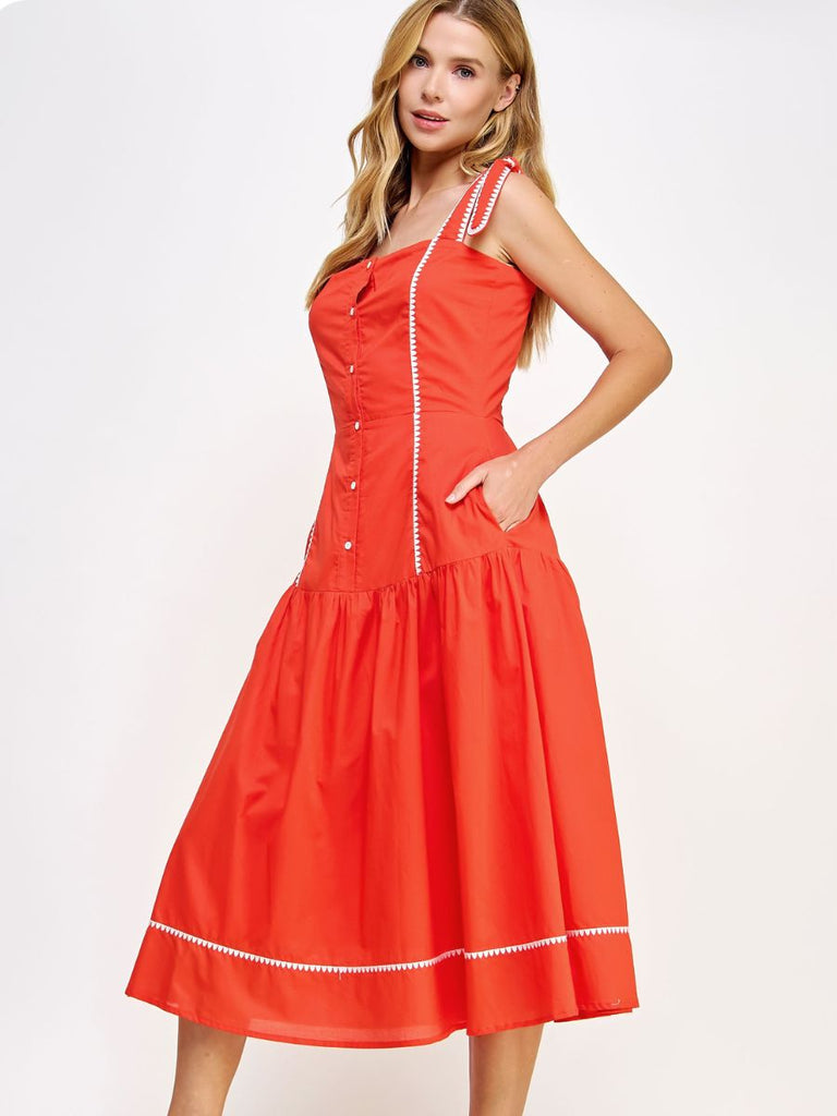 Spicy Citrus Midi Dress