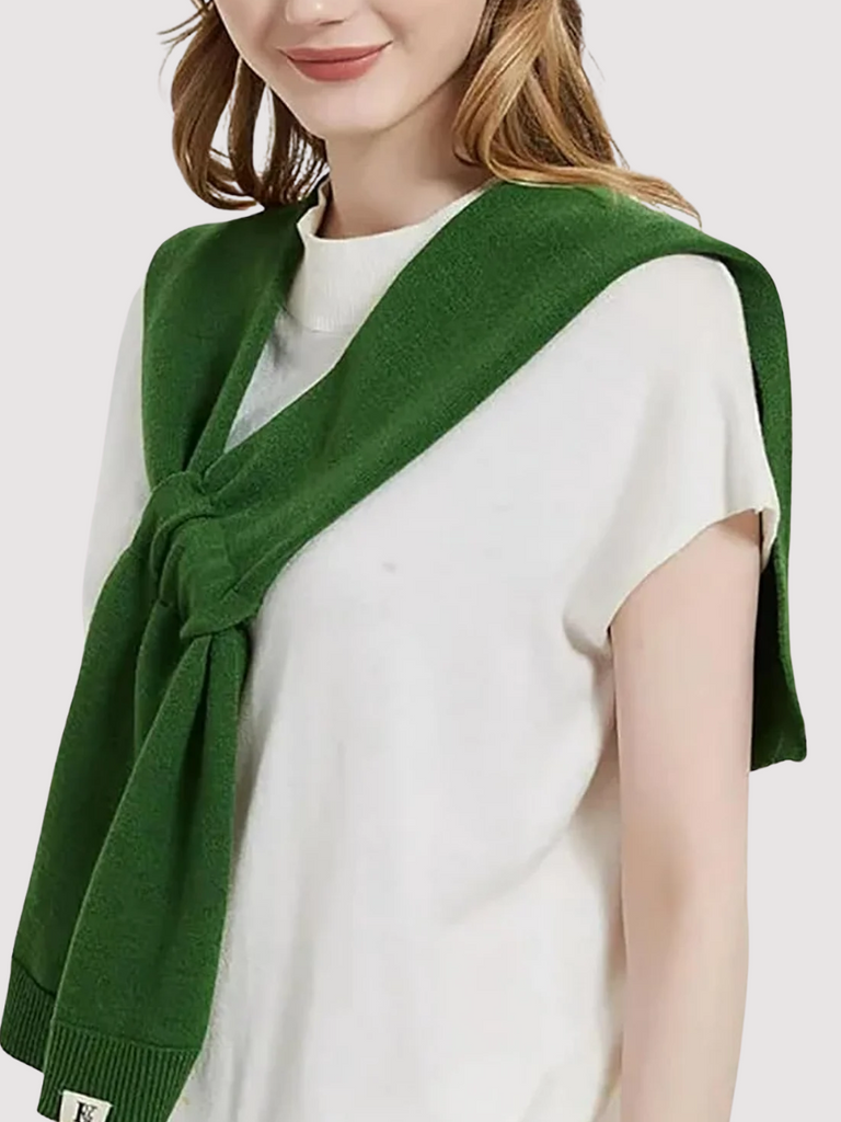 Knotted Shawl Green