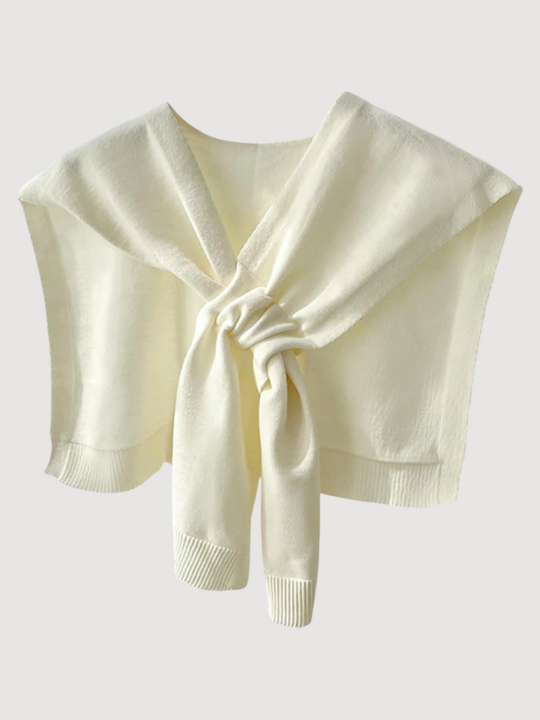 Knotted Shawl Off White