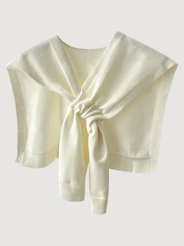 Knotted Shawl Off White