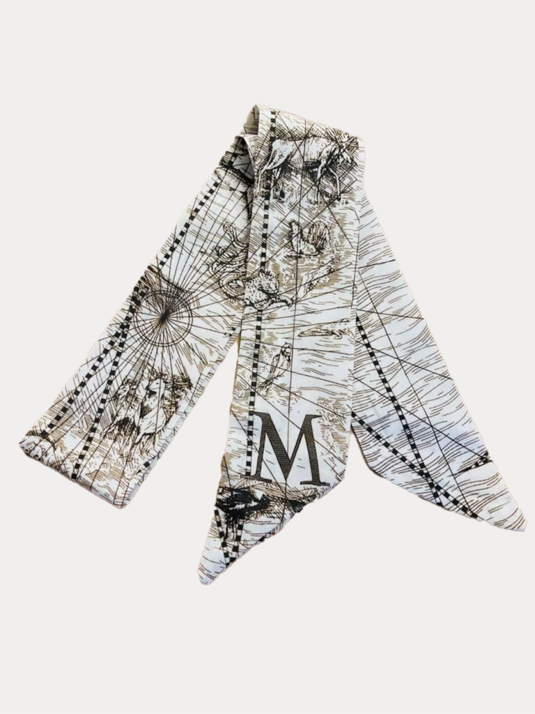 Printed Initial Scarf