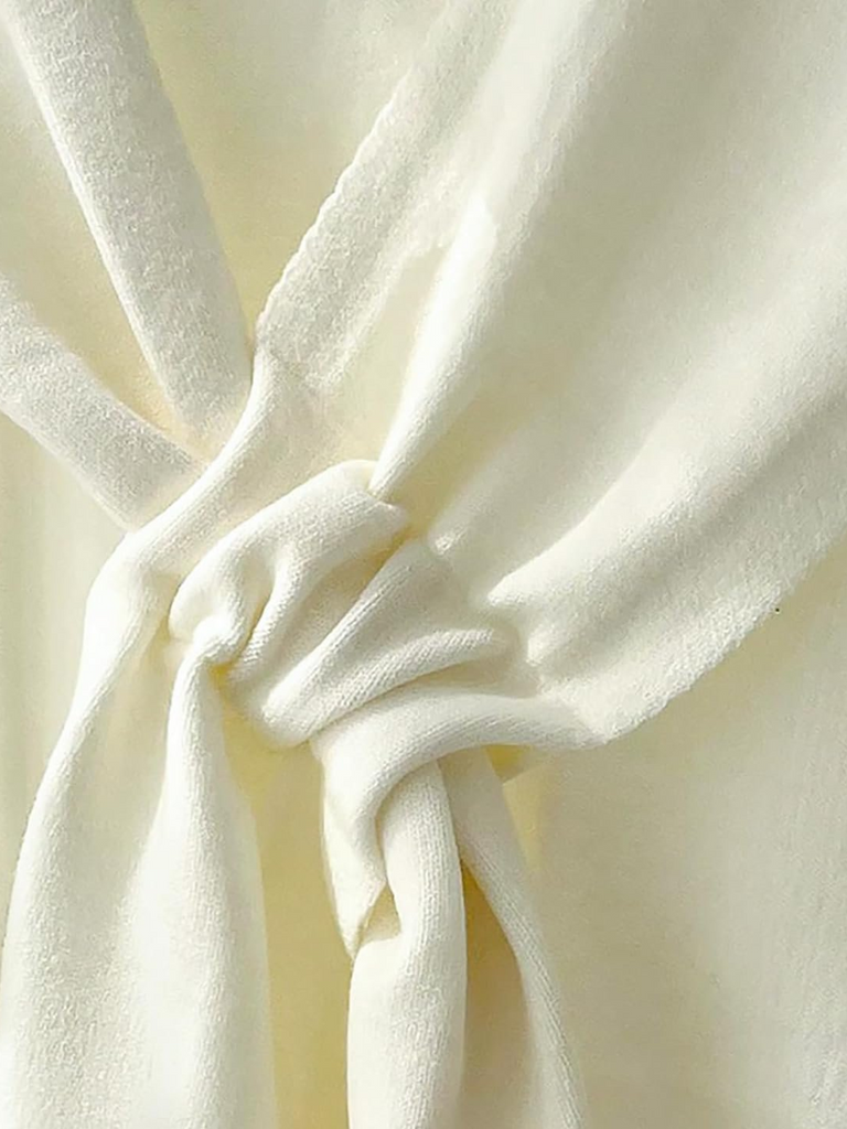 Knotted Shawl Off White