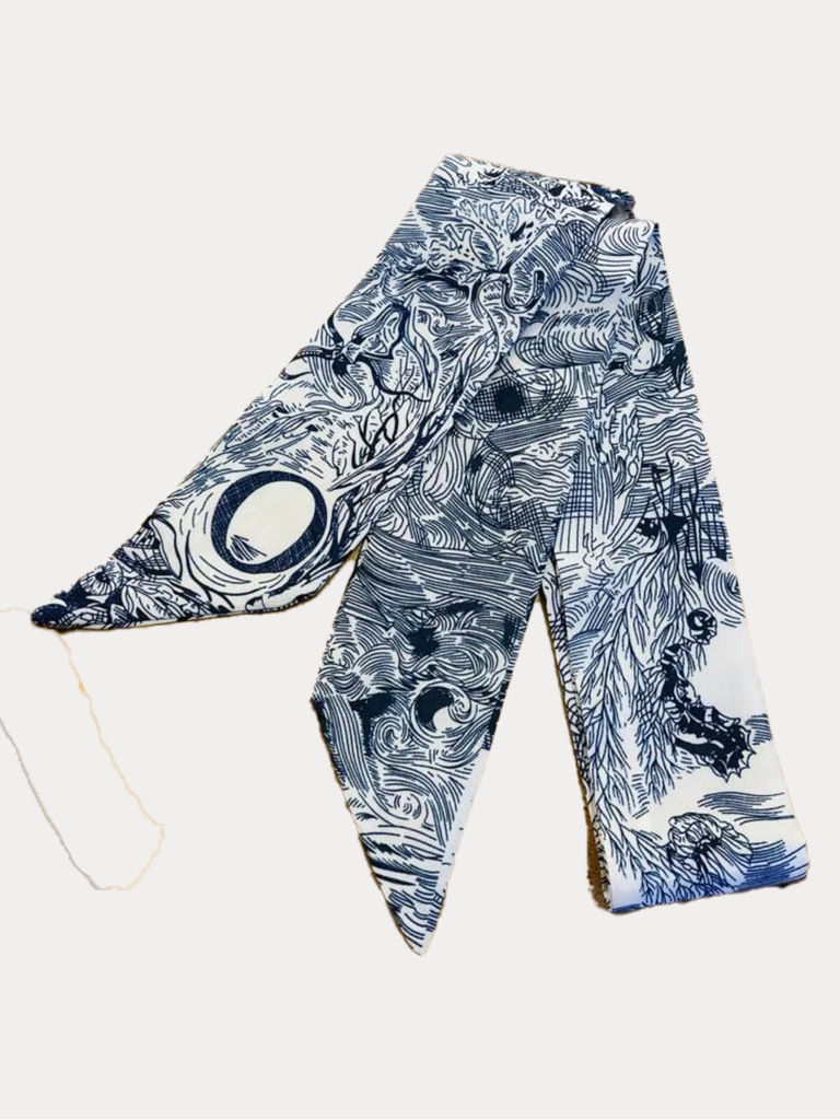 Printed Initial Scarf