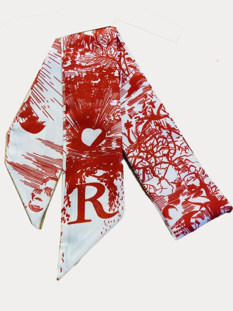 Printed Initial Scarf