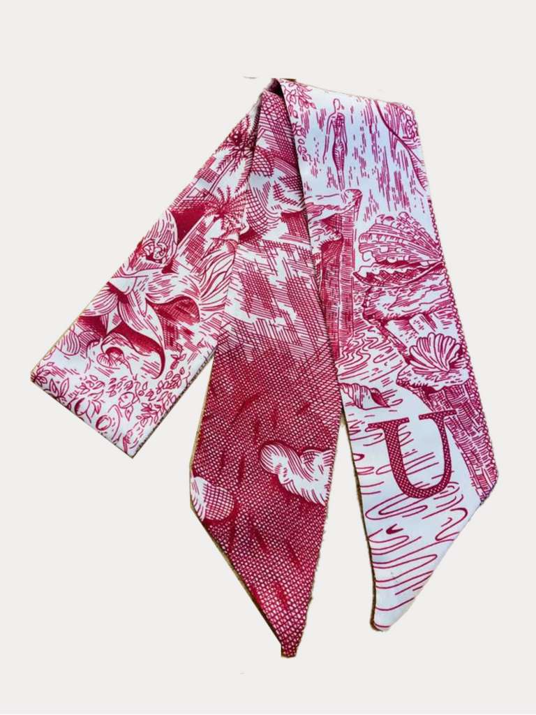 Printed Initial Scarf