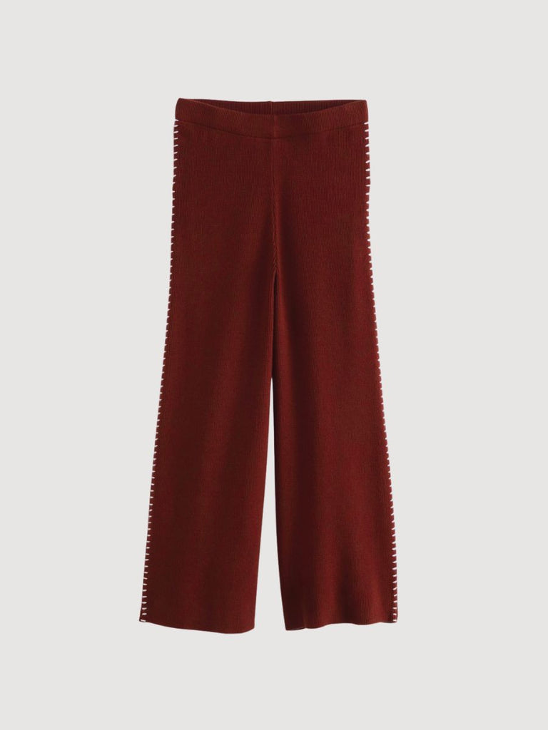 Burgundy Stitch Pants