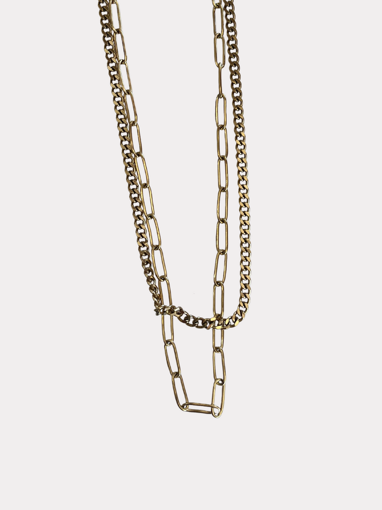 Paperclip Double Layer Necklace