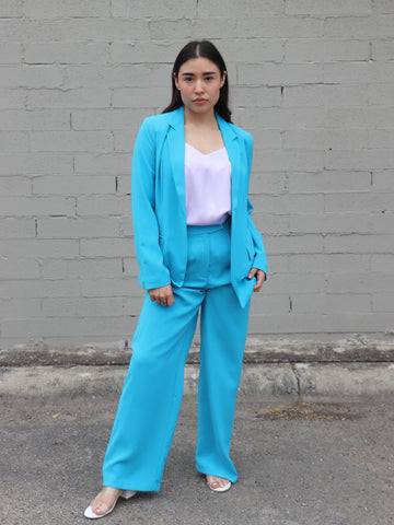 Welt Pocket Blazer Azure Blue