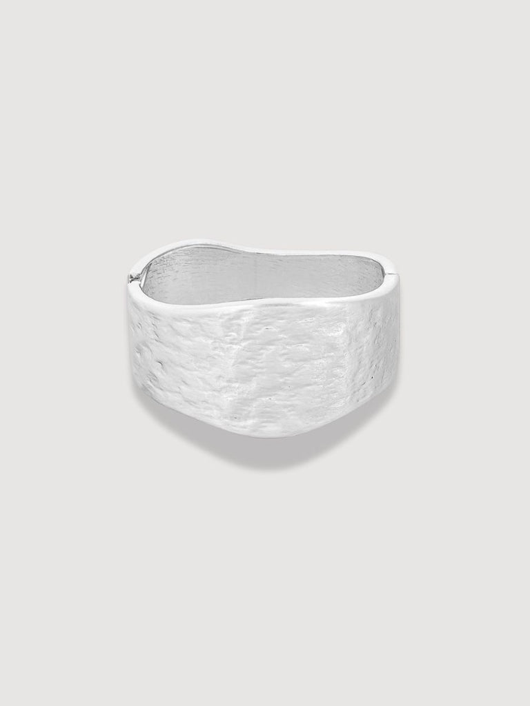 Inez Silver Hammered Bangle