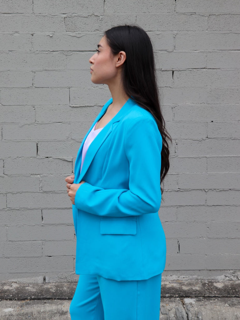 Welt Pocket Blazer Azure Blue