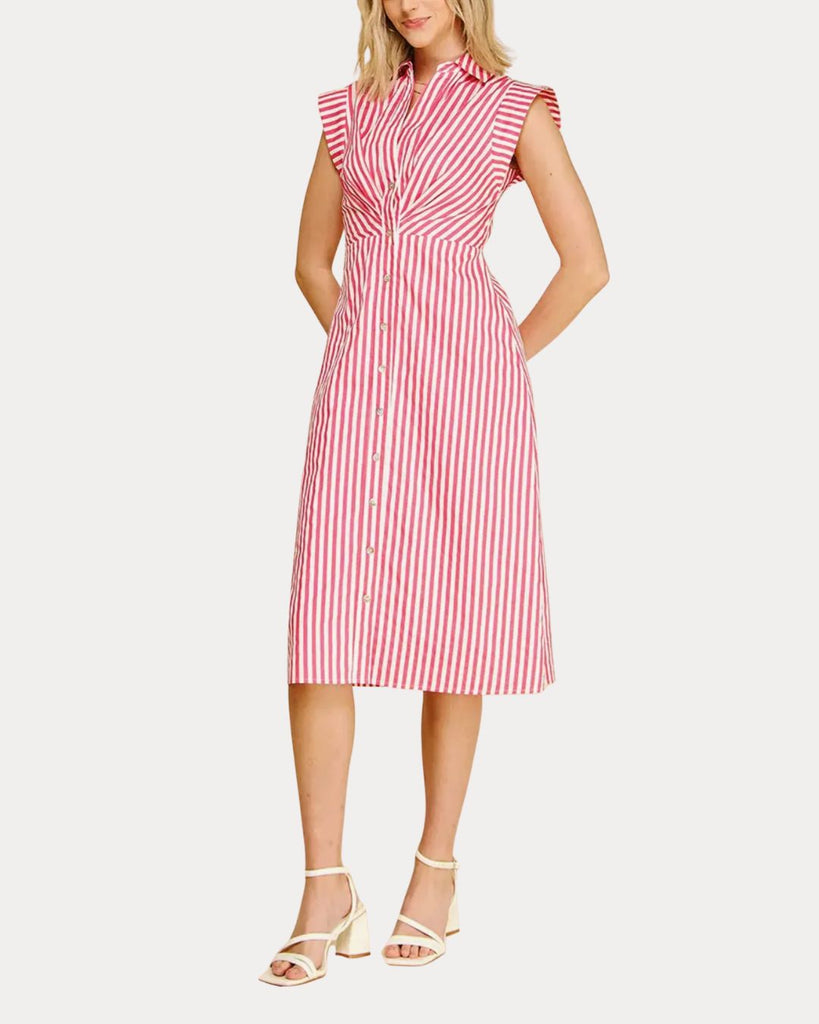 Classic Striped Midi