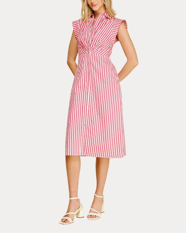 Classic Striped Midi