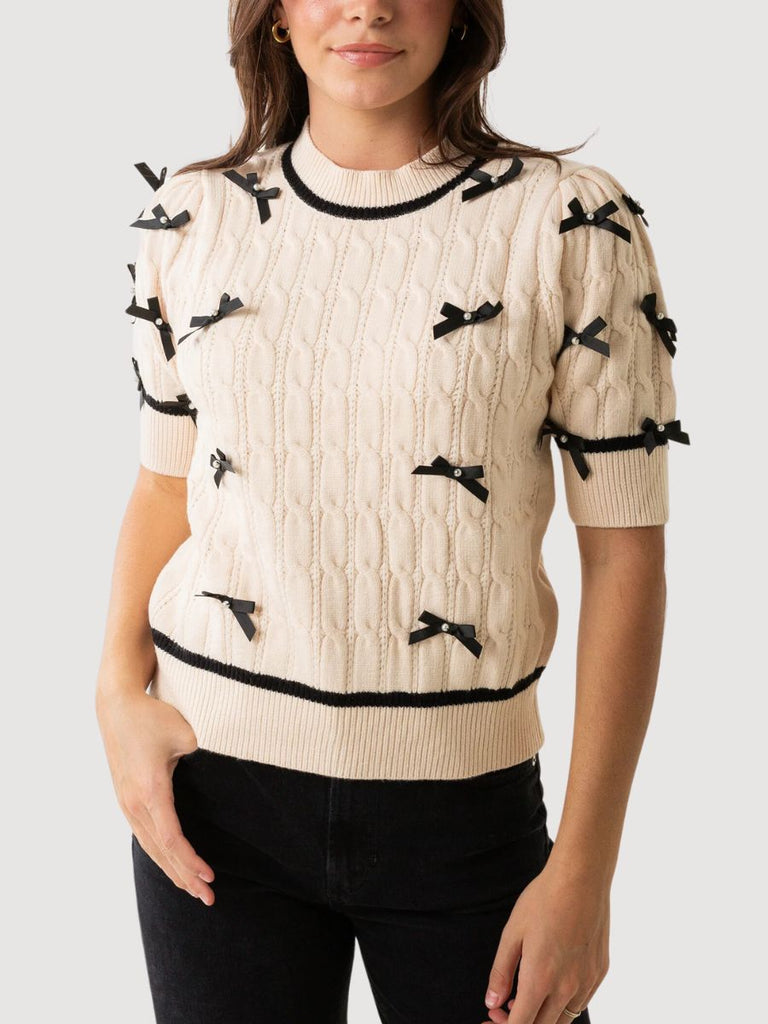 Neutral Bow Sweater