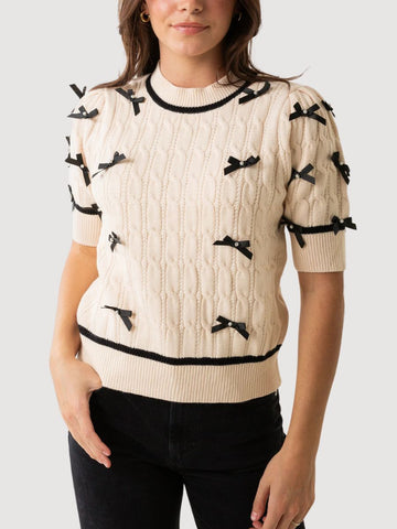 Neutral Bow Sweater
