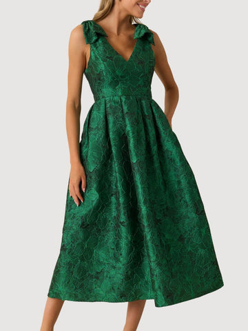 Emerald Floral Midi