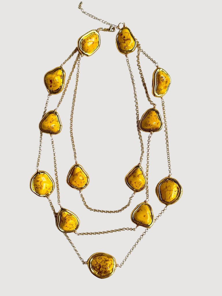 Triple Necklace Yellow