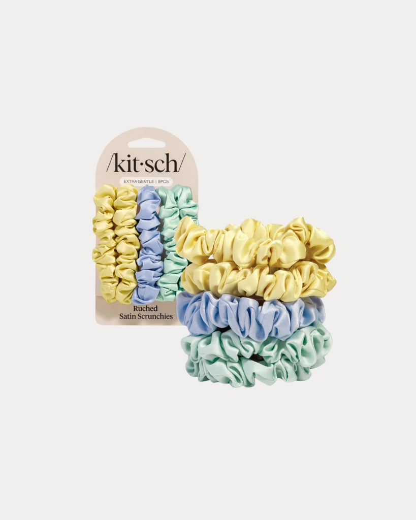 Ruched Satin Scrunchies Coastal Cottage