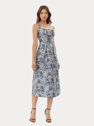 Stefani Jacquard Midi Dress