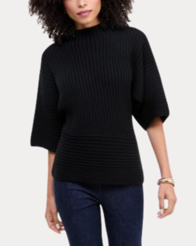 Black Mock Neck Sweater