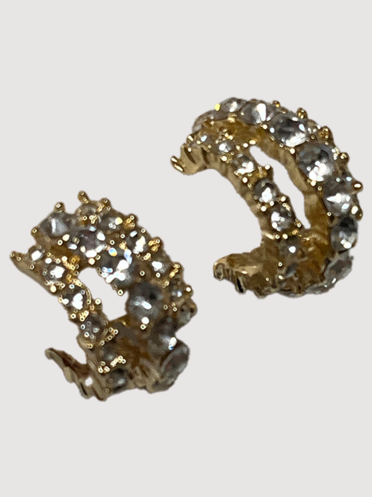 Triple Pave Mini Hoops