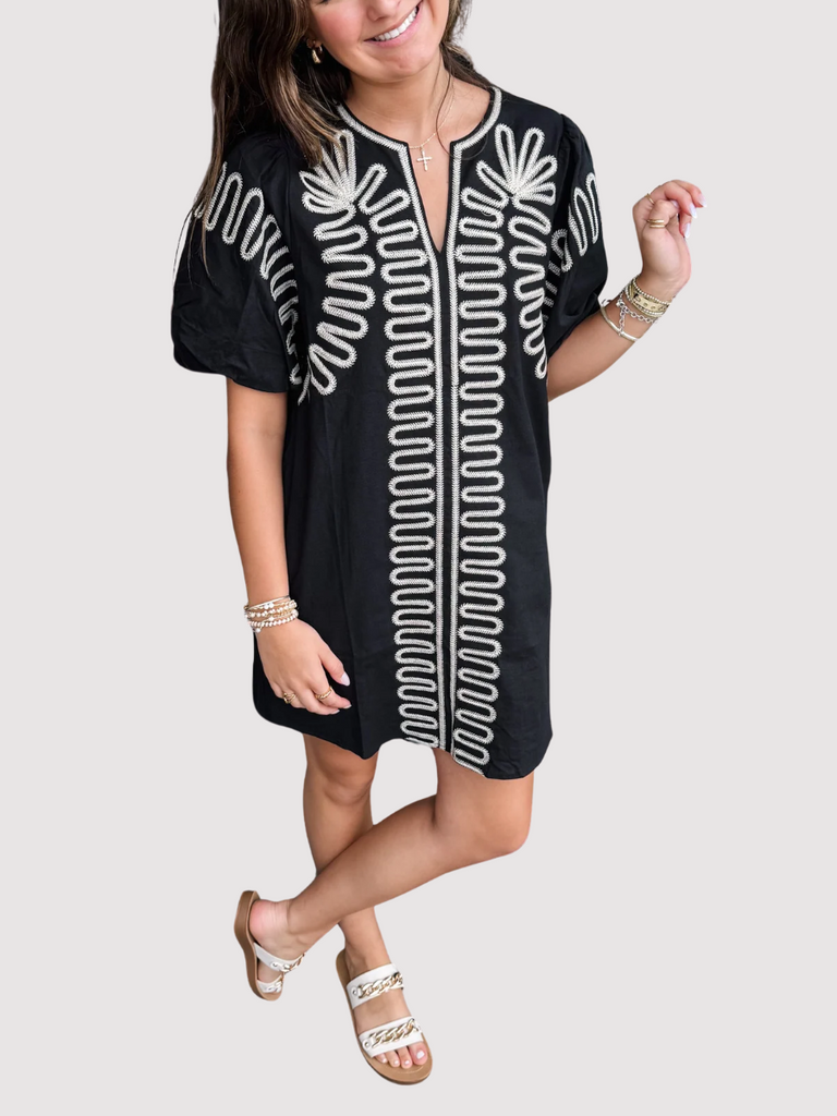 Isa Embroidered Dress