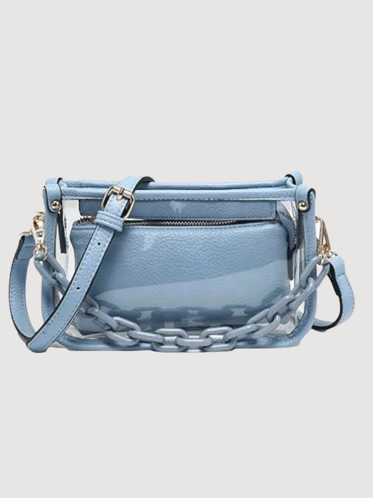 Jessica Powdered Blue Clear Crossbody