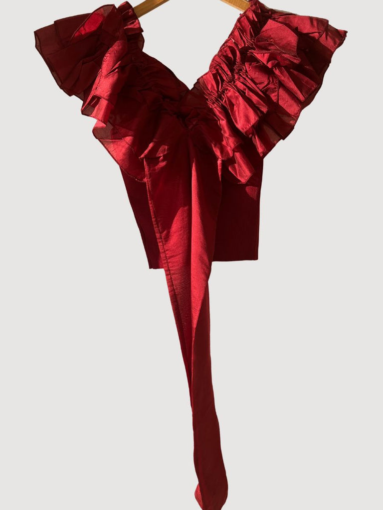 Burgundy Ruffle