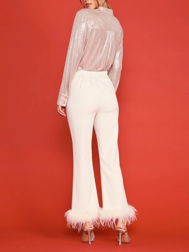 Detachable Feather Pant