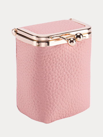 Leather Pocket Wallet Pink