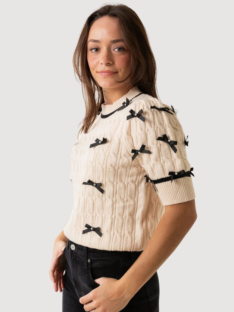 Neutral Bow Sweater