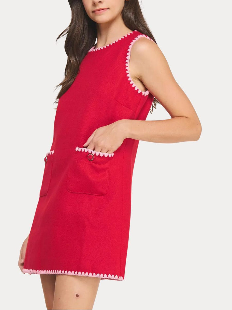 Pretty Contrast Shift Dress